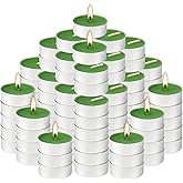 100 Pack Scented Tealight Candles 4 Hours, Spring Aromatherapy Candles for Votive Home, Wedding Holiday and Emergency (Dark Green)