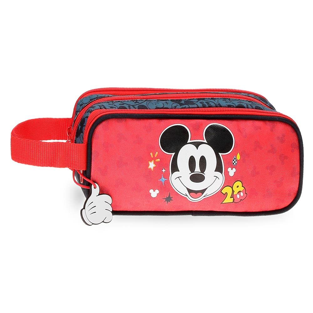 Disney Mickey Get Moving Pencil Case Triple Multicoloured 22 x 12 x 5 cm, Colourful, Triple case