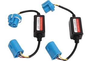 Acouto 2Pcs Headlight Decoder 9007 HB5 Plug Anti Flicker Resistor, Stable Performance, Easy Installation for LED Headlight Or