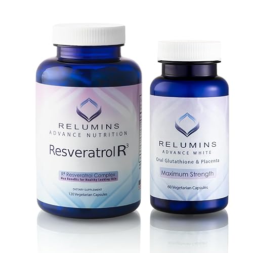 Relumins Advanced White Bundle – L-Glutathione 800mg with Vitamin C (60  Capsules) + R3 Resveratrol Complex (120 Capsules) – Supplement for Skin  Clarity and Wellness Support in Kenya