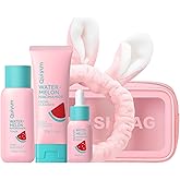 QUIYUM Watermelon & Niacinamide Skin Care Set, Beauty Facial Skincare Products, Routine Skin Care for Teens, Nourishing, Hydration, Glow Up, Trendy Stuff for Girls with 3PCS, Birthday Valentine's Gift