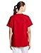 Cherokee Women's Workwear Scrubs Snap Front V-Neck Top, Red, Medium