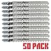 50Pack T101B T-Shank Contractor Jig saw Blades - 4 Inch 10 TPI Jigsaw Blades Set- Made for High Speed Carbon Steel, Clean and Precise Straight Cutting Wood Boards PVC Plastic primary