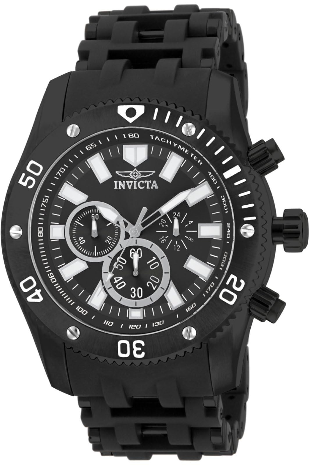 Invicta Sea Spider 14862 Men's Watch - Waterproof - Analogue - Quartz Movement - stainless steel with Black dial - 50mm