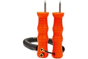 Erhigher Frabill Retractable Ice Picks, Portable Non-Slip Retractable Threaded Handle Portable High Carbon Steel Ice Breaking