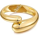 MTINEAPS Gold Bangle Bracelets for Women Teens Trendy Chunky Adjustable Twist Cuff Bracelet Jewelry Gifts