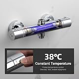 Grifema G17005 Thermostatic Shower Mixer Bar With Two Outlets Chrome view 4