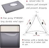 HEYOMART 3x3x3m Triangle Sun Shade Sail UV Protection 98% Waterproof Grey view 7
