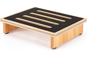 StrongTek 3.5" One Step Stool for Adults, Sturdy Wooden Riser with Non-Slip Rubber Top, 440 lb Capacity, No Assembly Required, Portable for Kitchen, Bathroom, Bedside, Kids & Seniors