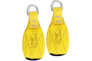 RESQT 2 Pack 8.8/10.6/12.4 OZ Throw Weight Bag, Outdoor Sports Arborist Throw Bag, Climbing Rope Bags for Tree Rock Spelunking, Yellow
