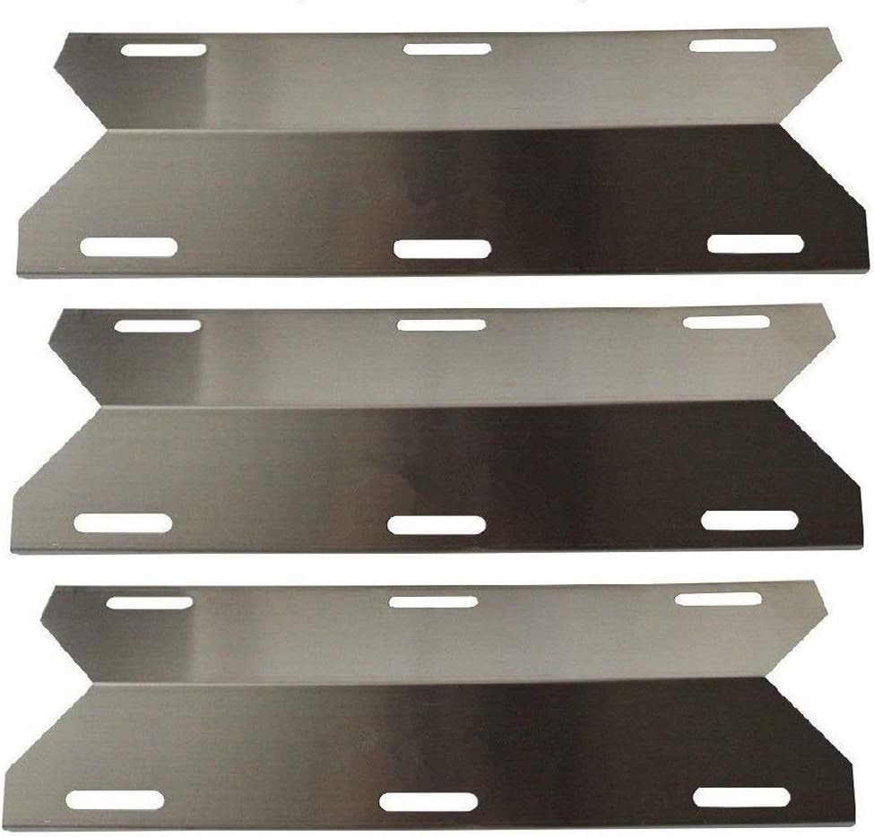 BBQ Energy Stainless Steel Replacement Heat Plate BBQ Gas Grill Heat Shield SH241 (3-pack) for Charmglow, Costco Kirkland, Nexgrill, Sterling Forge, Lowes Model Grills