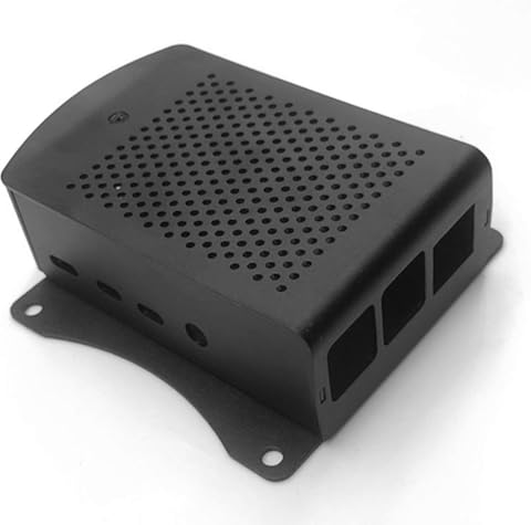 Kurphy para Raspberry Pi 4B Carcasa de Aluminio Carcasa metálica Negra Carcasa Negra Carcasa Negra para RPI 4 Modelo B RPI 4B Carcasa