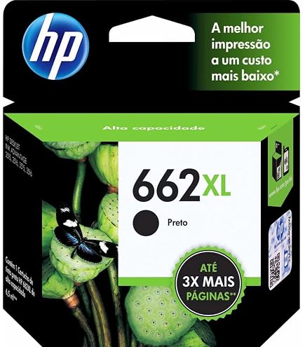 Cartucho HP 662XL Preto Original (CZ105AB) Para ImpressoraDeskJet