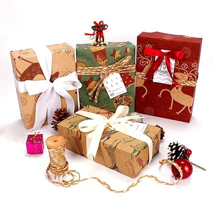 Amazon Co Jp Erholi ラッピングペーパーギフト包装 クリスマスペーパーストロー Onesize Ecqb 7 ホーム キッチン