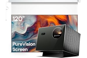 Laser Speckle Reduction Bundle:Valerion VisionMaster Pro2 Triple Laser Projector 4K with 120" PureVision Motorized Projector 