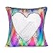 LAGHCAT Reversible Cushion Covers Christmas Sequins Mermaid Pillow Cases with Magic Mermaid Sequin (Colorful and Silver,ONLY Pillow Case)