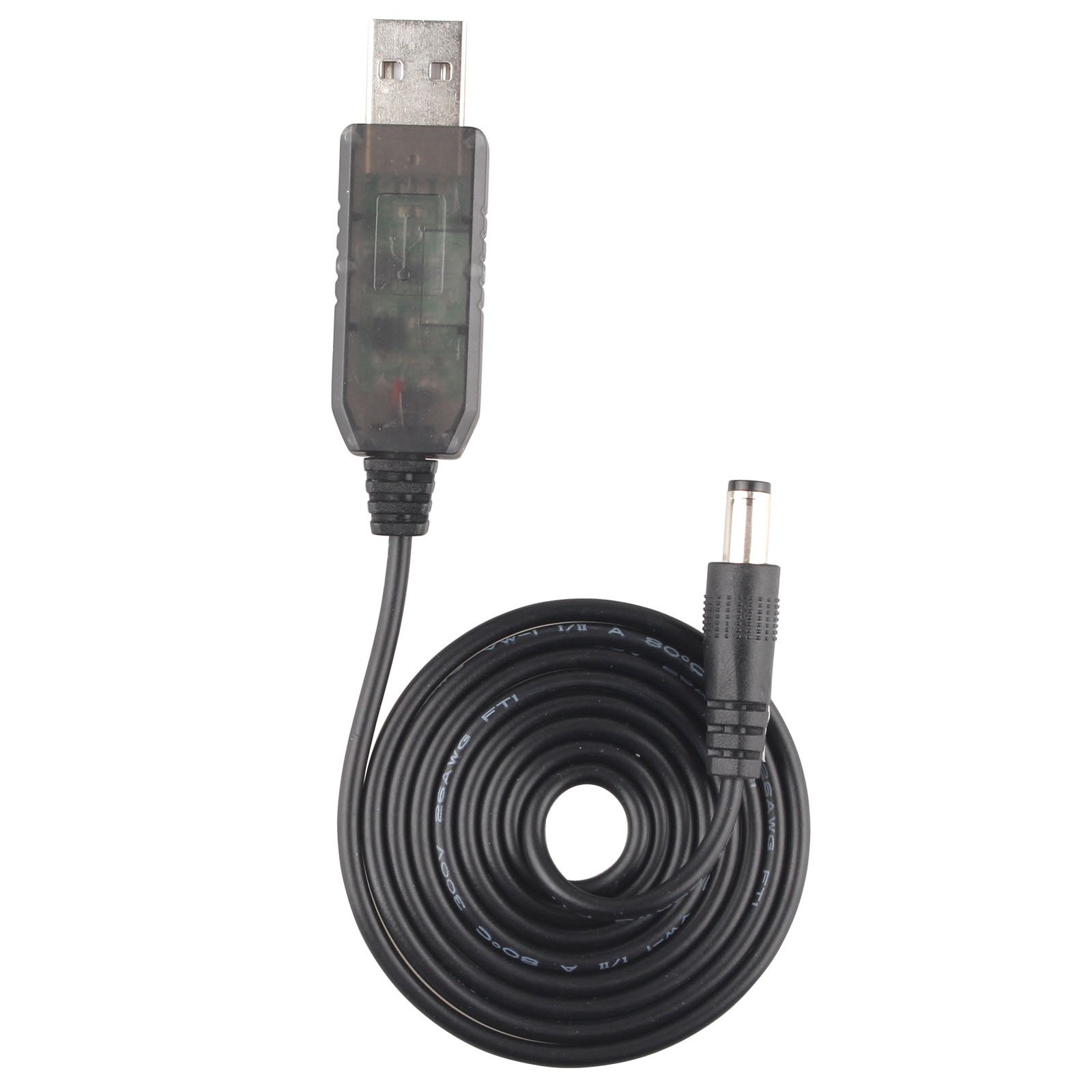 HALJIA USB to DC 5V to 9V DC Power Converter Module Step-Up Male Jack Charging Adapter Cable 5.5x2.1mm for Bluetooth Speaker/LED Bulb/USB Light Fan