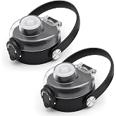 Auto Flip Lid for Hydro Flask Wide Mouth 2 Pack, Great Spout Lid with Handle for 32 oz, 40 oz, Replacement Cap, Top Accessories for Wide Mouth Water Bottles (Black)