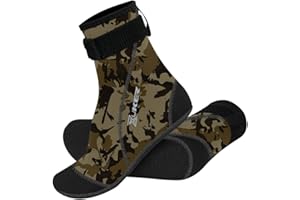 XUKER Neoprene Water Socks, Winter Fleece-Lined Warm Wetsuit Winter Socks for Scuba Diving Snorkeling Surfing