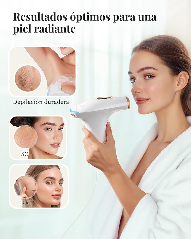 Depiladora Láser IPL Sin Dolor para Rostro, Bikini y Cuerpo, IFE03