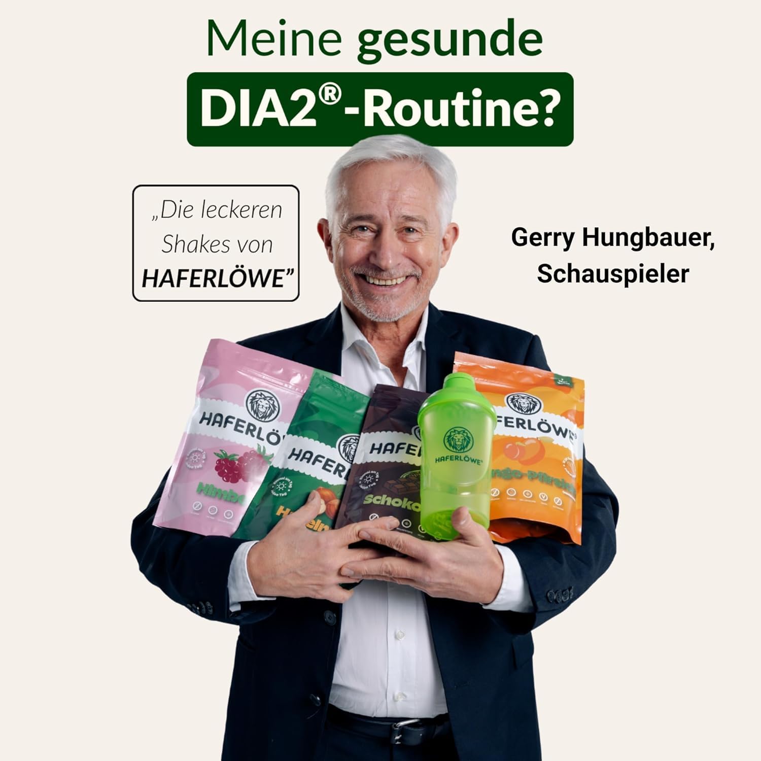 Haferlöwe Haferkur 35 Tage Starter Set | Leckere Hafertage in 5 Geschmacksrichtungen inkl. Gratis Shaker und Leitfaden | Protein Shake | Leckerer Diät Hafershake | DIA2® Ernährung 2