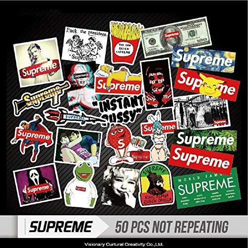 50PC/SET Super Stickers,UAYHQ Waterproof Cartoon Suitcase Pasters Skateboard Graffiti Guitar Sticker Pacth (13cm9cm)