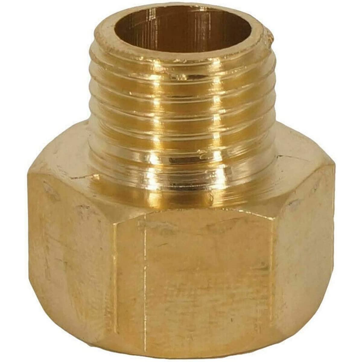 MACHSWON Brass Hose Connector Male to Female Thread Connectors Tap Connector Hexagon Straight Pipe Adapter For Garden Water Pipe 1/8"