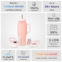 Coldest Tumbler with Handle and Straw Lid | 3 Lids