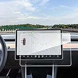 TOPlight Tesla Model 3 /Y Screen Protector, Center Control Touchscreen Car Navigation Touch Tempered Glass 9H Anti-Scratch an