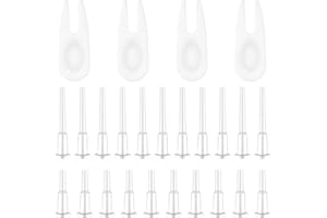 MBAIYO 24 Pcs Exercise Ball Plug Replacement Kit with Plug Remover, Yoga Fitness Ball Air Stopper Plugs and Pin Adapters for Stability Balls, Includes Large and Small Sizes