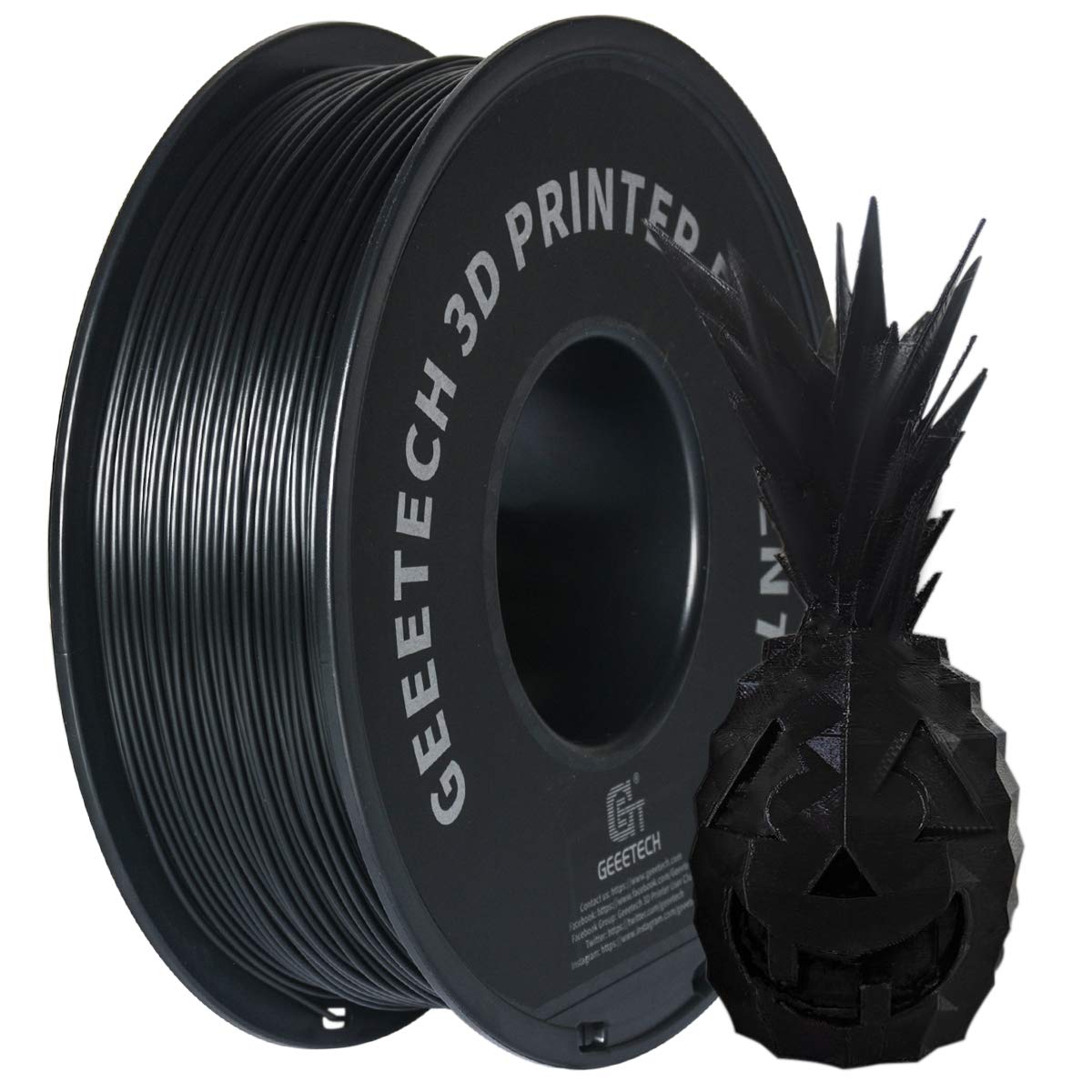 GEEETECH Filament 1.75mm, 3D Printer Filament, Filament 3D Printing Materials for 3D Printer, ABS+ Black