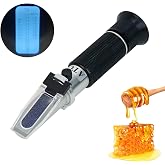 NANBEI Honey Refractometer with ATC, Portable Refractometer for Honey Moisture,Triple Scale (Honey Moisture: 12-27%, Brix: 58-90%, Baume: 38-43&deg;),Ideal for Honey, Molasses,Maple Syrup,Fruit jam