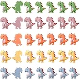 HWAQHDYL 50 Pcs Colorful Cute Dinosaur Shape Resin Flatback Slime Charms for Scrapbooking Embellishment DIY Craft Jewelry Making Ornament Hair Clips