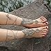 Crochet Barefoot Sandals,Beach Pool,Nude shoes,Foot jewelry,Footless sandles,Beach Wedding Jewelry,Yoga Chain,Anklet, Wedding shoes, Beach Wedding, Summer shoes, One Size Fits All (Beige)