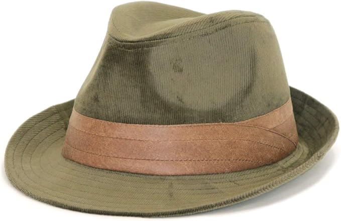 Amazon スウィングプラス Swingplus 帽子 ハット フェドラ 中折れ ハイバック コーデュロイ リボン 調整可能 秋 冬 フリーサイズ メンズ フリー オリーブ キャップ 通販