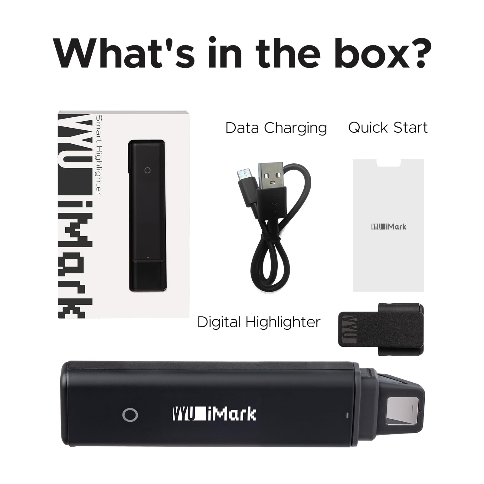 VYU iMark Digital Highlighter, Smart AI Scanner Pen, ChatGPT-4o Powered Scan, OCR Digital Scanning Device, AirDrop Export, for iOS/Android, Best Gift for Students & Book Lovers