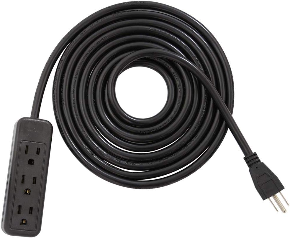 VIVOSUN 25FT 3Outlet 14 Gauge 120V Heavy Duty Power Strip Extension
