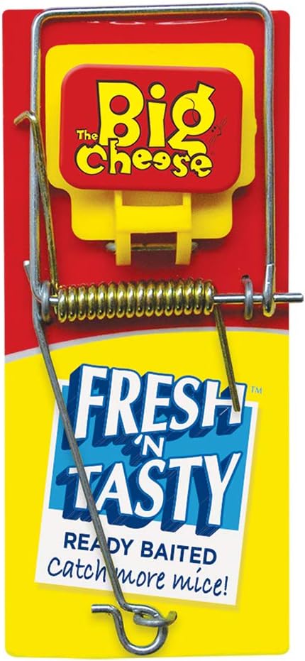 The Big Cheese Fresh Baited Mouse Trap, Kills Mice with Spring Mechanism, Ready-To-Use