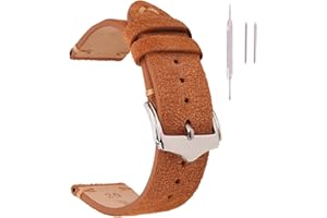 EACHE Leather Watch Bands For Men Vintage Watch Straps For Women Crazy Horse/Oil Wax/Suede/Vegetable-Tanned Leather Replacement Watchband 18mm 19mm 20mm 22mm