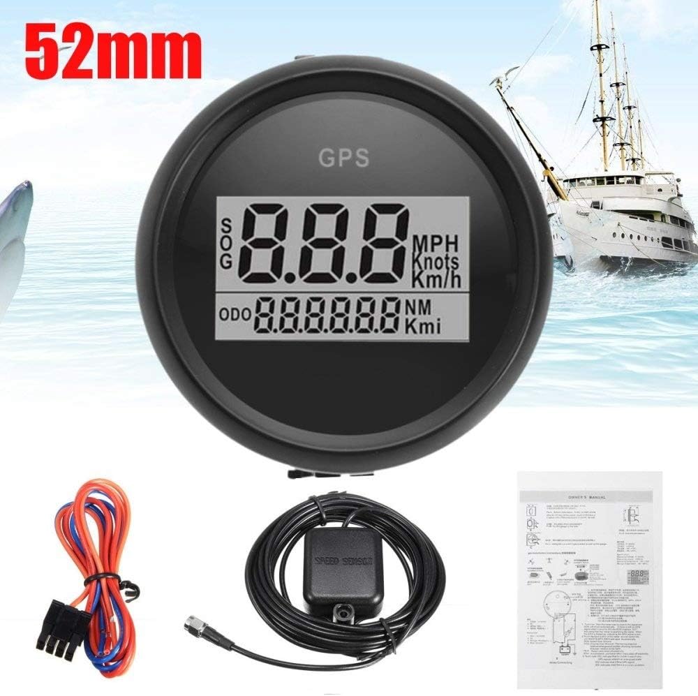 ELING Warranted Digital GPS Speedometer Odometer Gauge for Car Boat Motorbike With Backlight 2 inches(52mm) 12V 24 Volt - Image 5