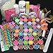 US Seller 28in1 Combo Set Professional Acrylic Liquid Nail Art Brush Pen Glue Glitter Strip Shimmering Powder Hexagon Slice Toe Finger Separator Buffer Block Deco Tips Tool Kit