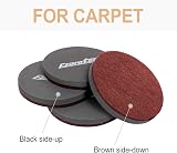 Ezprotekt 3.5 Inch Round Furniture Sliders 16 Pcs Brown 89 mm Felt Pads view 3