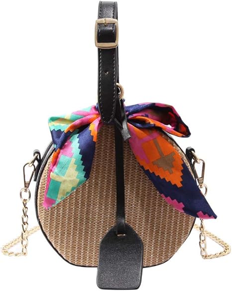 Pequeño bolso bandolera para mujer, con cinta de colores ...