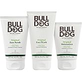 BULLDOG Mens Skincare and Grooming Original Full Face Kit with Moisturizer, Face Wash & Face Scrub