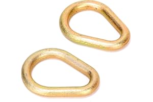 2Pcs Alloy Steel Pear Shaped Rings (1/2" G70 Galvanized) No Welding Load 7000lbs for Cable Lifting, Transportation, Ship, Car