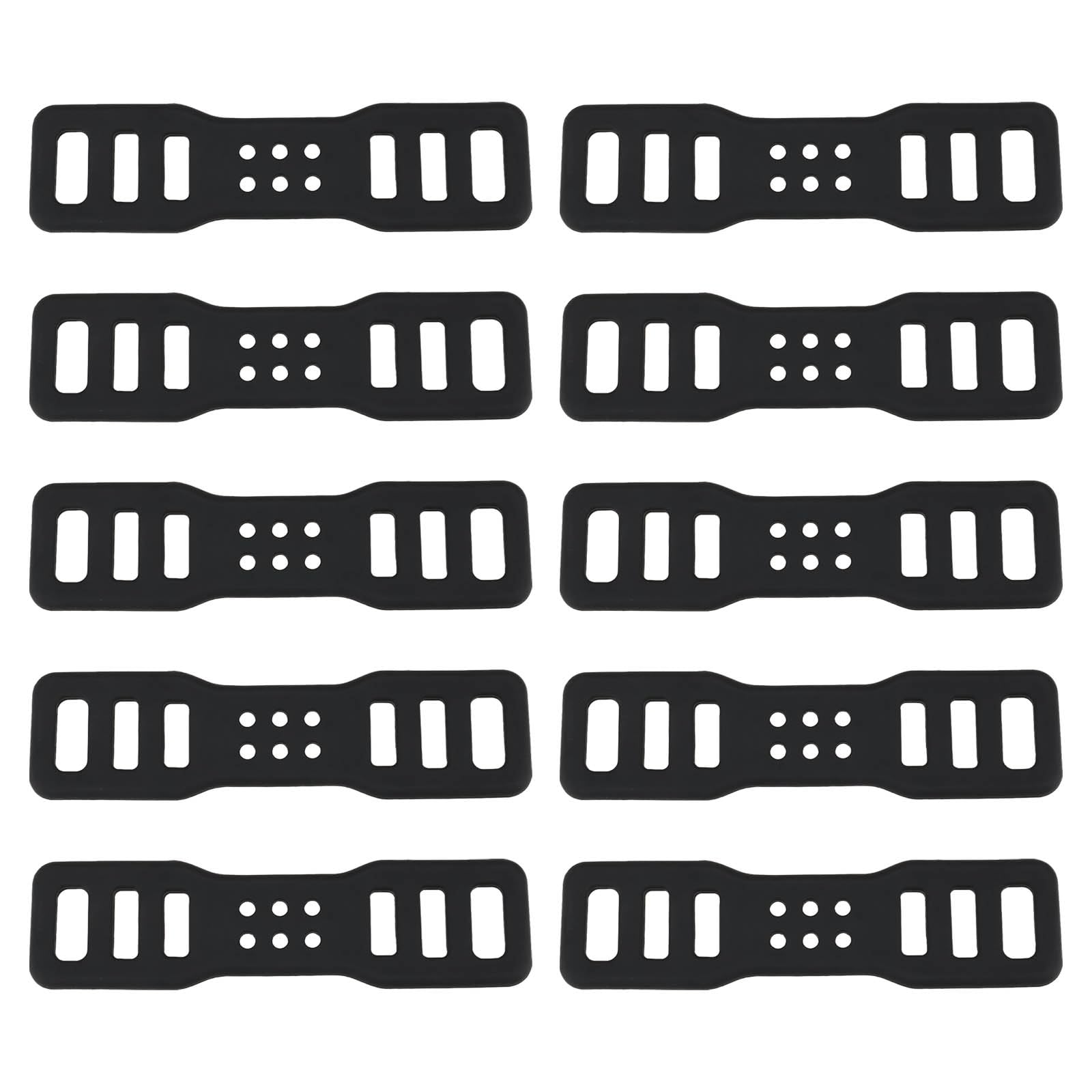 SG Store 10Pcs Bicycle Silicone Straps Holders Silicone Fixed Strap Replacement Part Bike Light Holder Cycling Accessories Suitable for Bicycle Light, Black