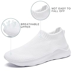WOHHHW Women Walking Shoes Slip on Running Sports