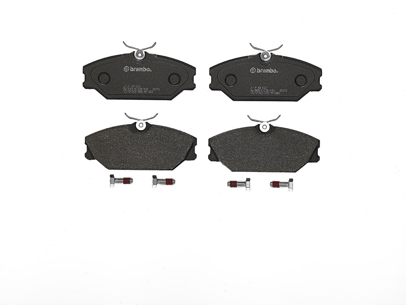 Brembo P68027 Front/Rear Disc Brake Pad - Set of 4