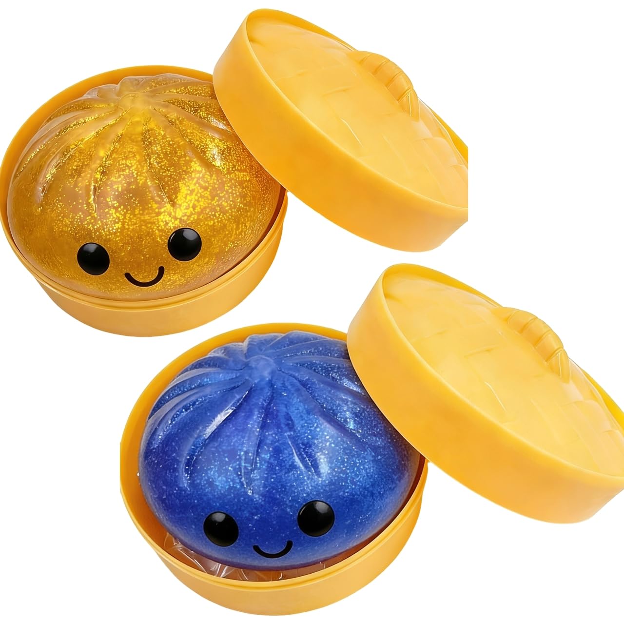 Glitter Dumpling, Glitter Dumpling Squishy Box, Dumplings Squishy, Anxiety Relief Fidget (2PCS-F)