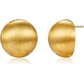 Stud Earrings for Women Half-ball Mattle Gold Sliver Studs Gold Brushed Button Earrings for Women Fashion Vintage Stud Earrings for Party
